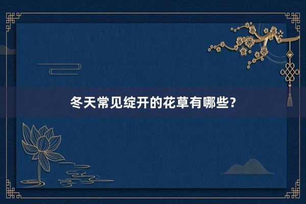 冬天常见绽开的花草有哪些？